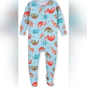 Size 3-6 Months Gerber Unisex Baby Buttery-Soft Snug Fit Footed Pajamas Dinosaur